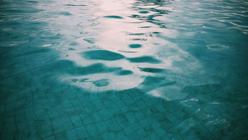 High angle view of swimming pool