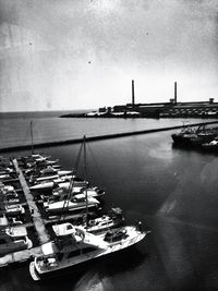 Boats in harbor