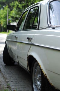 Close-up of vintage car