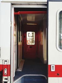 Train at railroad station platform