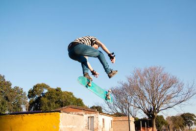 Skateboarder doing a trick