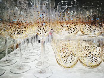 Close-up of beer in glass