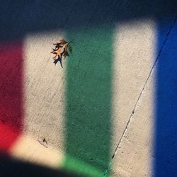 High angle view of people on water