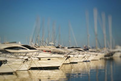 View of boats in water