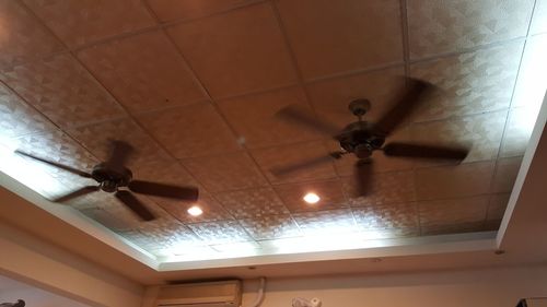 Illuminated lights on ceiling
