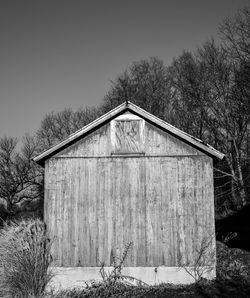 House on field against sky