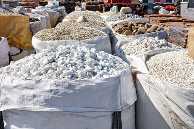 Stack of food for sale at market stall