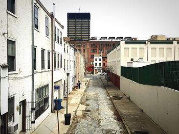 Narrow alley in city
