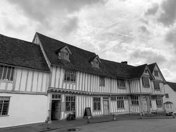 Low angle view of old building against sky