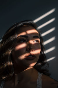 Close-up portrait of a young woman