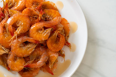 Close-up of seafood in plate