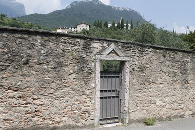 Exterior of old building against sky