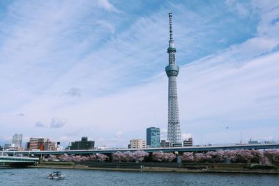 Buildings in city against sky