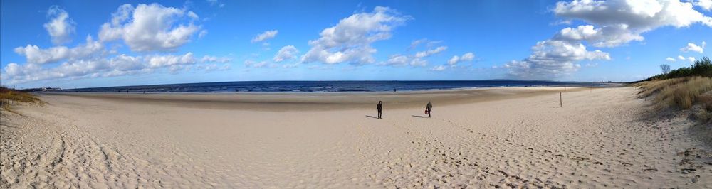 Panoramic view of beach against sky