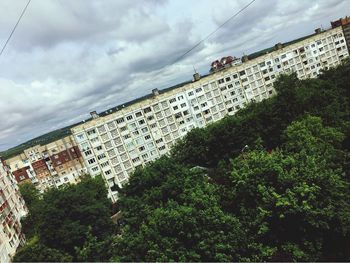 Low angle view of buildings against sky