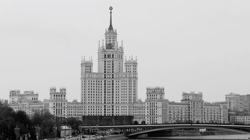 View of buildings in city against sky