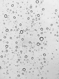 Close-up of water drops on glass