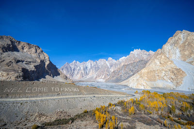 Autumn view of passu cones in the gilgit baltistan region of northern pakistan. 