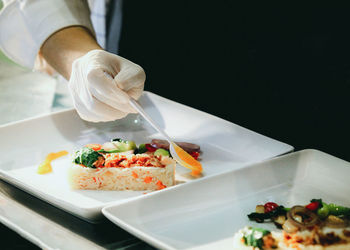 Close-up of hand holding food