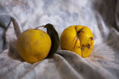 Close-up of fruits on table