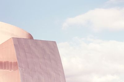 Low angle view of modern building against sky