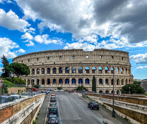 View of historical building against cloudy sky