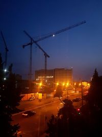 Illuminated city at night