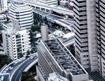 High angle view of cityscape