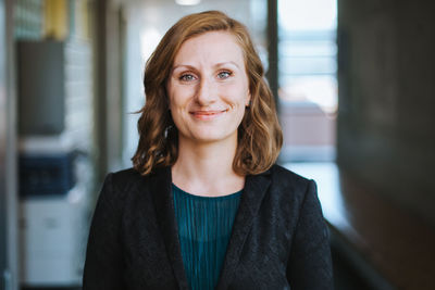 Portrait of smiling businesswoman