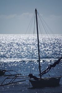 View of boats in sea