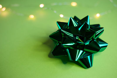 High angle view of christmas decorations