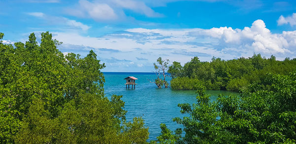 Panoramic view of sea against sky