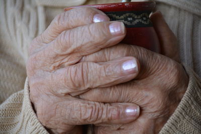 Close-up of human hands