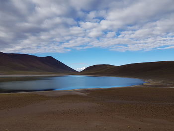 Scenic view of desert against sky