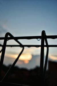 Close-up of barbed wire fence
