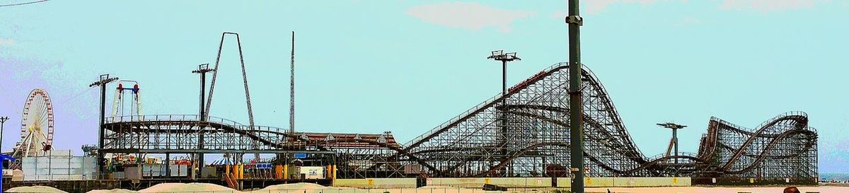 Low angle view of built structure against clear blue sky