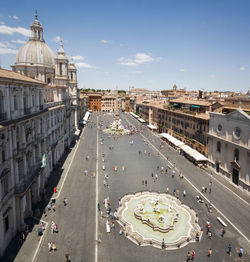 Aeriel view of piazza navona in rome