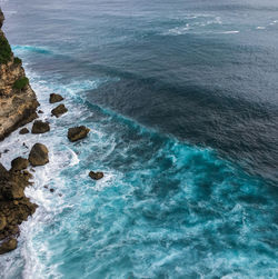 High angle view of sea