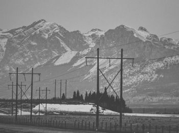 Industry and mountains - powerlines