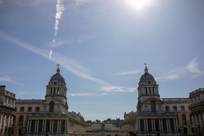 View of buildings against sky in city