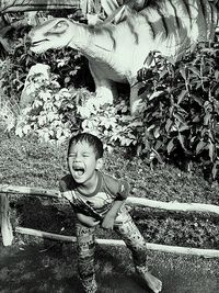 Portrait of boy smiling