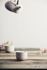 Close-up of coffee on table