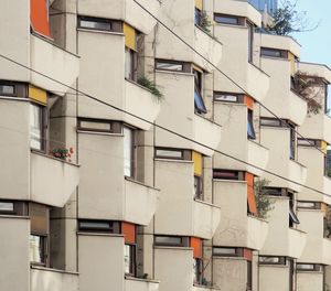 Low angle view of residential building