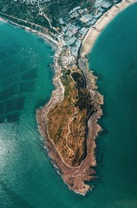 Aerial view of seascape