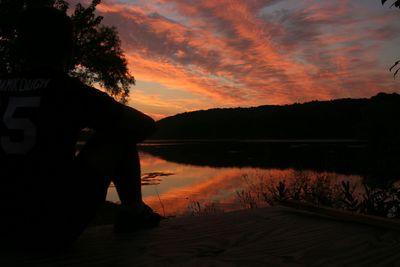 Silhouette of trees at sunset