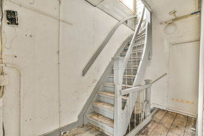 Low angle view of spiral staircase