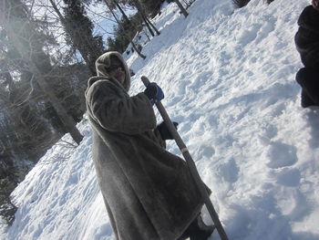 Full length of a man in winter