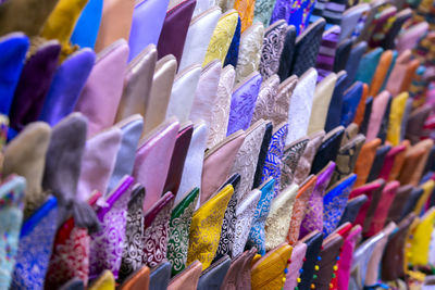 Full frame shot of colorful ribbons