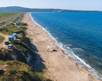 A view from above of drivers beach near the town of sozopol