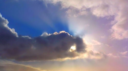 Low angle view of clouds in sky